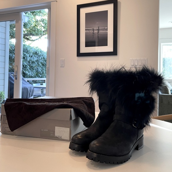 SARTORE from Paris real fur Motorcycle Boots - Picture 3 of 6